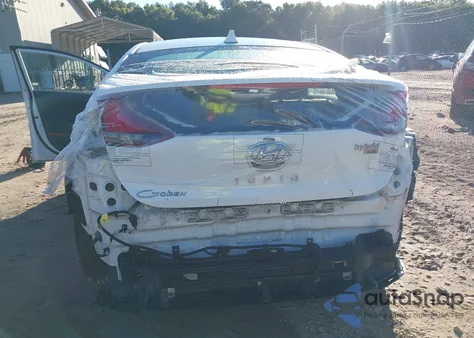 2019 Hyundai Ioniq Hybrid Blue из США, поврежденный, VIN KMHC65LC2KU170947